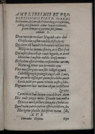 Amplissimis et Prvdentissimis viris D. Ioanni Richmanno, ...