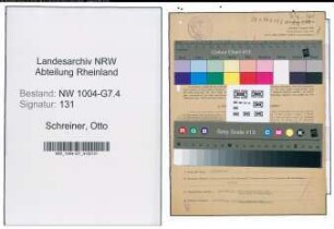 Entnazifizierung Otto Schreiner , geb. 13.07.1900 (Mechaniker)