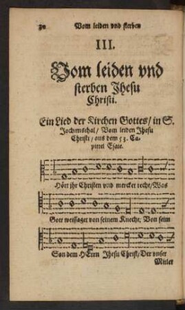 III. Vom leiden und sterben Jhesu Christi.