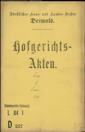 Dünn, Jobst Henrich zu Schlangen gegen Johann Hermann Dünn zu Pottenhausen - Erbschaft