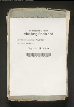 Subsidienzahlung der Niederlande. Korrespondenzen, Quittungen.