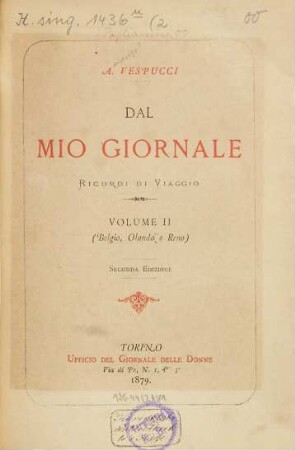 Dal mio giornale : Ricordi di viaggio, 2