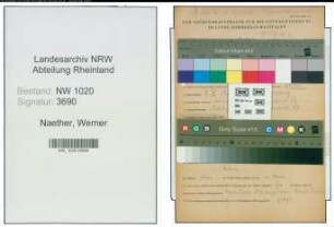 Entnazifizierung Werner Naether , geb. 07.06.1912 (Verkaeufer)