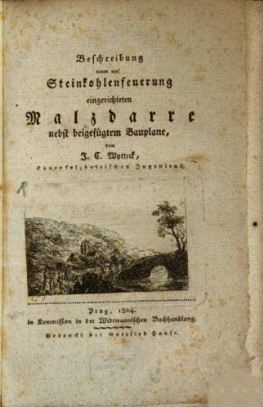 Beschreibung einer auf Steinkohlenfeuerung eingerichteten Malzdarre