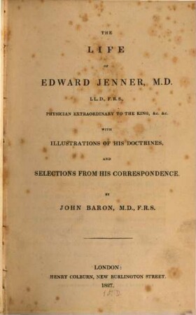 The life of Edward Jenner