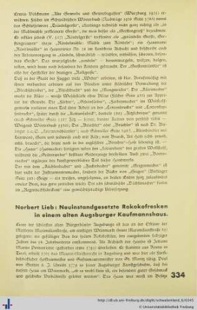 Neuinstandgesetzt Rokokofresken in einem alten Augsburger Kaufmannshaus.