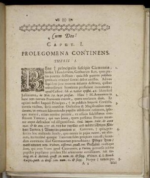 Caput I. Prolegomena Continens.