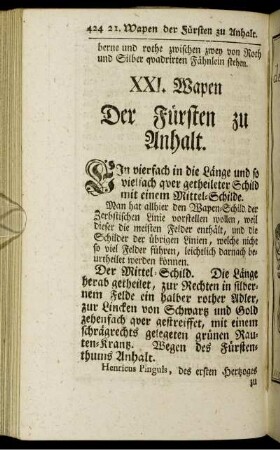 XXI. Wapen - XXV. Wapen.
