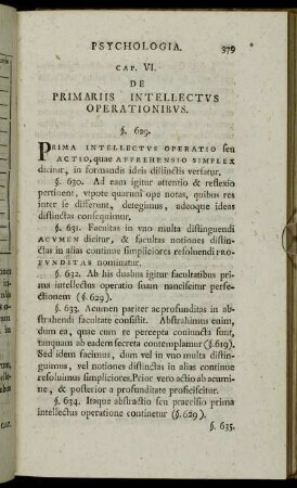 Cap. VI. De Primariis Intellectus Operationibus