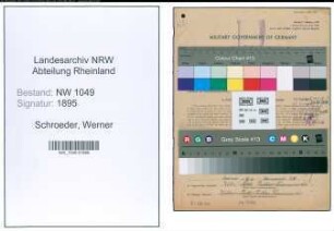 Entnazifizierung Werner Schroeder , geb. 16.01.1902 (Kaufmaennischer Angestellter)