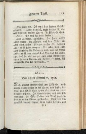 LXVIII. Den 25sten December, 1767