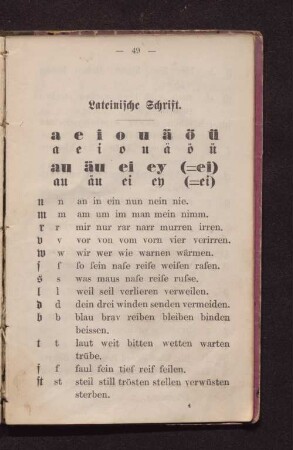 Lateinische Schrift.
