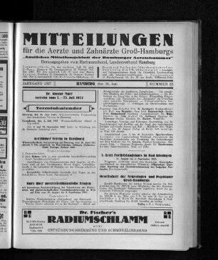 Jahrgang 1927, Hamburg, den 26. Juni, Nummer 26