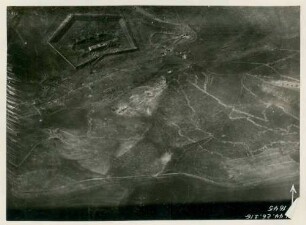Foto der Kehle des Forts Douaumont (Luftbild)