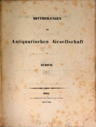 Geschichte der Abtei Zürich : Beilagen ; Urkunden nebst Siegeltafeln
