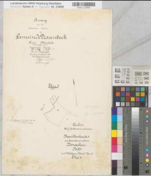 Remblinghausen (Meschede), Teilung der Feldmark Bonacker, Bl.5 Brouillonkarte I Drasenbeck Flur 3
