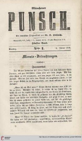 Nro. 1 (4. Jänner 1852)
