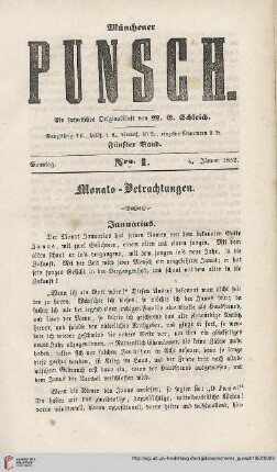 Nro. 1 (4. Jänner 1852)