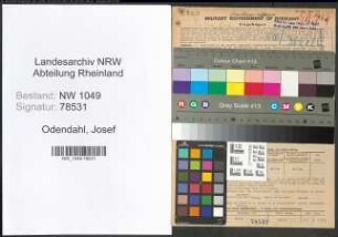 Entnazifizierung Josef Odendahl , geb. 19.05.1907 (Maschinenschlosser)