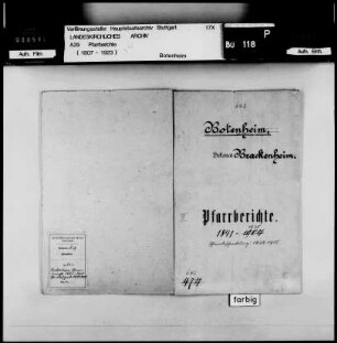 Botenheim: Pfarrberichte und Pfarrbeschreibungen