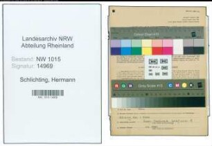 Entnazifizierung Hermann Schlichting , geb. 11.07.1912 (Ziegelmeister)