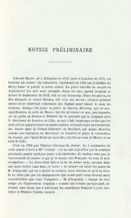 Notice préliminaire