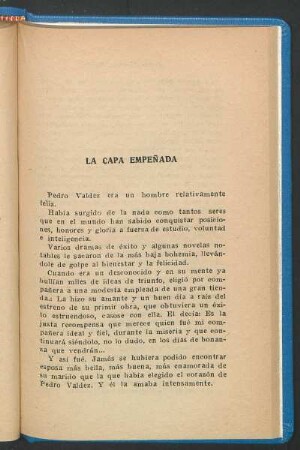 La capa empeñada