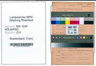 Entnazifizierung Franz Breidenbach , geb. 00.00.0000 (Steiger)