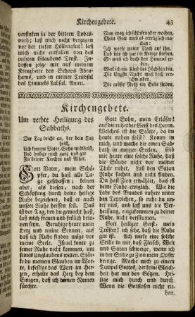 Kirchengebete.