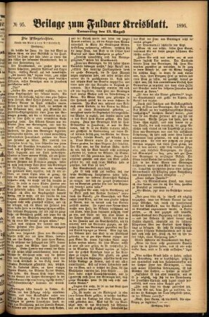 Zweite Ausgabe vom Donnerstag, den 13. August 1896.