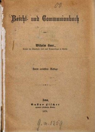 Beicht- und Communionbuch