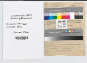 Entnazifizierung Peter Corsten , geb. 05.03.1902 (Angestellter)