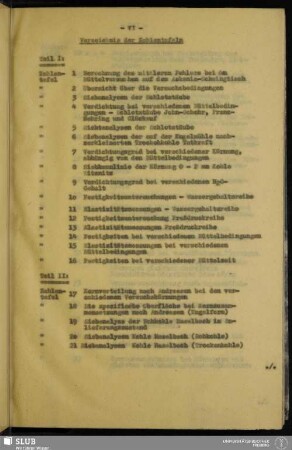 Verzeichnis der Zahlentafeln