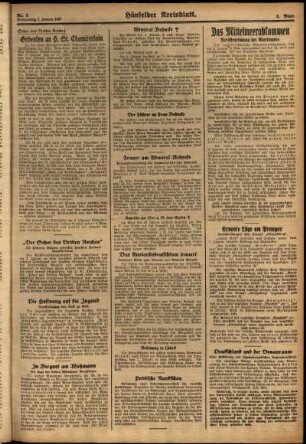 Zweite Ausgabe vom Donnerstag, den 07. Januar 1937.