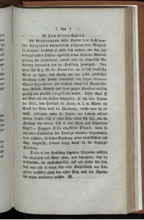 IV. Zum dritten Capitel.