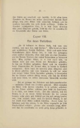 Caput VIII. Von denen Vorstorbnen