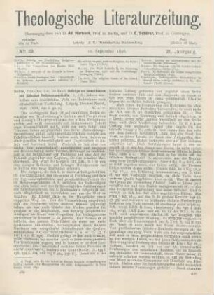 489-492 [Rezension] Sellin, Ernst, Beiträge zur israelitischen und jüdischen Religionsgeschichte. I. Hft.: Jahwes Verhältnis zum israelitischen Volk und Individuum nach israelitischer Vorstellung