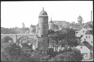 Bautzen. Kronprinzenbrücke und Neutor
