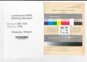 Entnazifizierung Wilhelm Weskamp , geb. 02.01.1896 (Betriebsfuehrer)