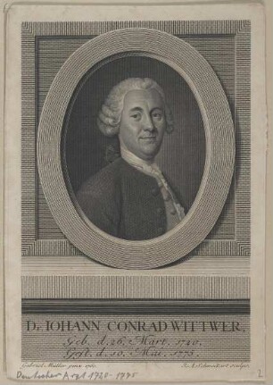 Bildnis des Iohann Conrad Wittwer