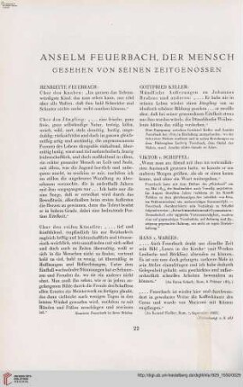 Anselm Feuerbach, der Mensch, [1]
