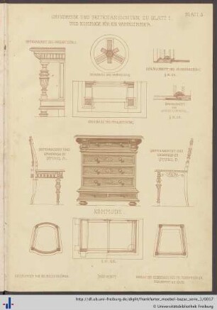 Blatt 5: Grundrisse der Seitenansichten zu Blatt 1.