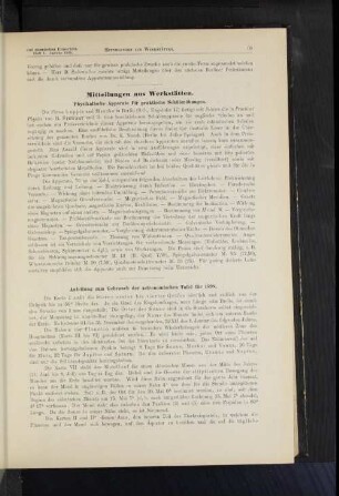 Anleitung zum Gebrauch der astronomischen Tafel für 1898.
