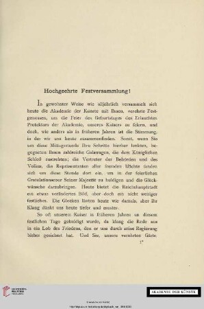 Hochgeehrte Festversammlung!