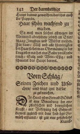 Vom Schlag.