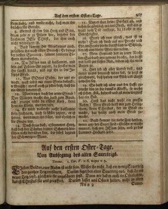 Auf den ersten Oster-Tage. - Am Oster-Montage.