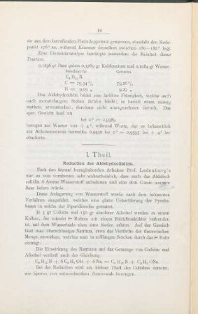 Reduction des Aldehydcollidins.