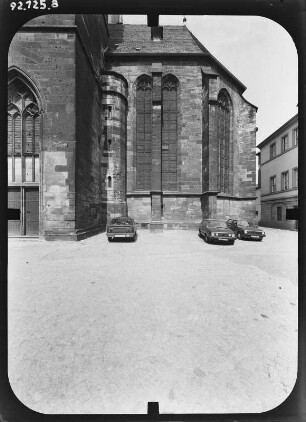 Saalfeld. Stadtkirche St. Johannes (Baubeginn 1380). Teilansicht von Südost