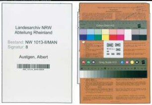 Entnazifizierung Albert Austgen , geb. 08.06.1891 (Innenarchitekt)