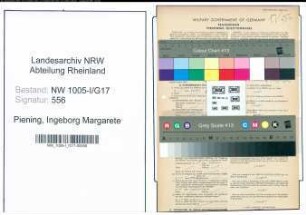 Entnazifizierung Ingeborg Margarete Piening , geb. 12.03.1921 (Sprachlehrerin)